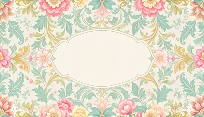 Vintage floral background with place for text vector design colorful expression composition gesture movement scene illustration backgrounds depth figure layers style creative emotion