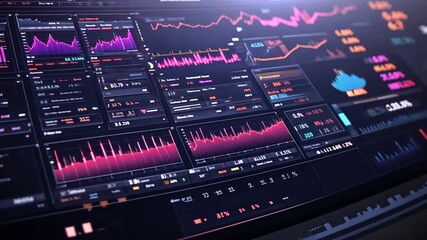 Detailed financial data display on a computer screen. - Powered by Adobe