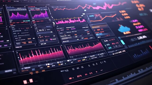 Detailed financial data display on a computer screen.