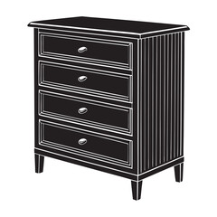 chest of drawers vector illustration