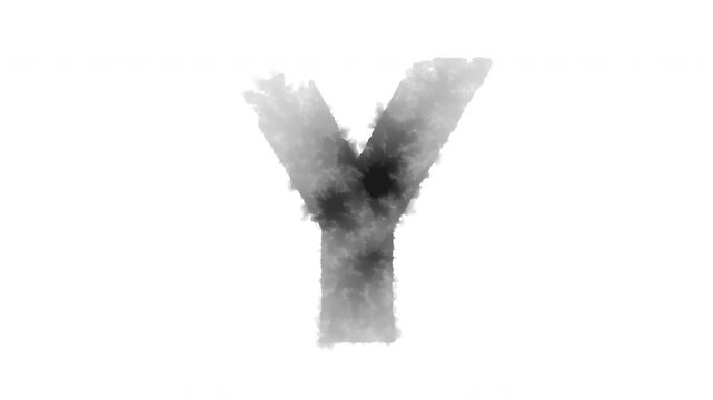 The letter &ldquo;Y&rdquo; appears as if ink has bled onto the paper