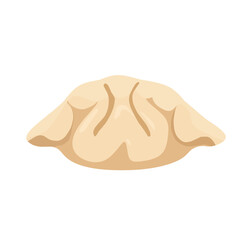 illustration of a steamed dumpling with soft dough wrapper, perfect for Asian cuisine, dim sum menu, street food design, and traditional snack concepts