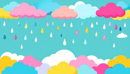 A painting of clouds, rain and clouds background expression gesture colorful scene motion creative frame style movement figure elements backgrounds depth illustration composition design