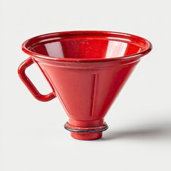 Red funnel with handle