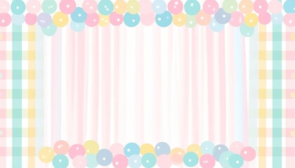 A colorful background with balloons and stripes backgrounds depth illustration style elements creative motion emotion scene frame composition cartoonish figure expression layers movement