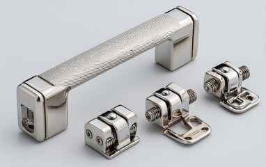 Polished metal cabinet hardware