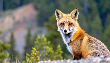 Fototapeta premium Fox portrait in natural setting