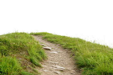Scenic hiking trail isolated on transparent background