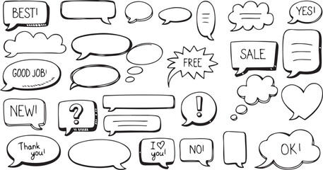speech bubbles, comic doodles, talk icons, cartoon bubbles, doodle balloons, sketch speech, dialogue icons, doodle talk, freehand speech, comic art, doodle bubbles, cartoon 