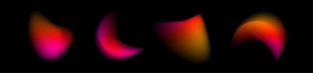 Gradient shape aura abstract background blur mesh design three-dimensional element gradation vector blurry colours icon holographic