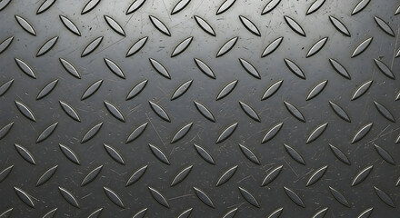 Modern industrial metal texture for backgrounds and designs featuring a bold, metallic diamond pattern