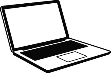 laptop with blank screen