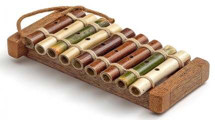 Handmade Bamboo Pan Flute with Natural Wood Finish - Perfect for Music Enthusiasts and Decor Lovers