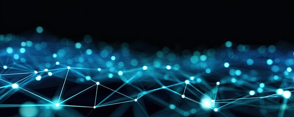 Digital Connection Event Virtual Space Abstract Background Tech Environment Wide Viewpoint Glowing Concept