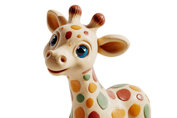 Adorable giraffe toy close-up.