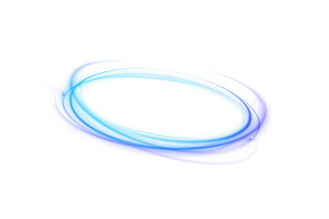 Naklejka premium Shine line motion vortex swirl blue light abstract ellipse effect background circle circular design digital energy flash frame