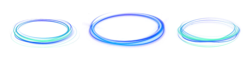Circular design swirl blue light line shine abstract ellipse effect background digital energy flash frame futuristic motion