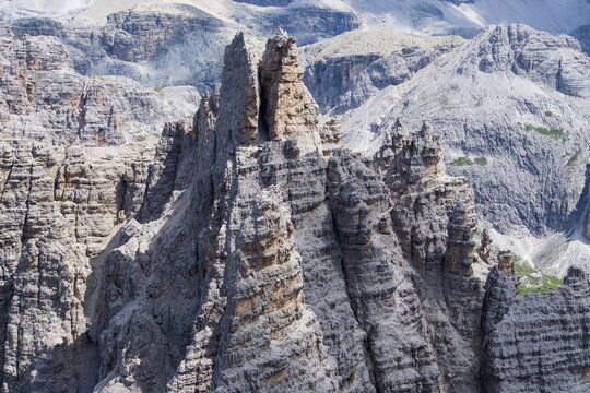 Viewfrom the Via Ferrata DeLuca Innerkofler, Monte Paterno, Dolomites Mountains, Italy
