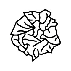 fabric scrap black line icon for digital and print projects.