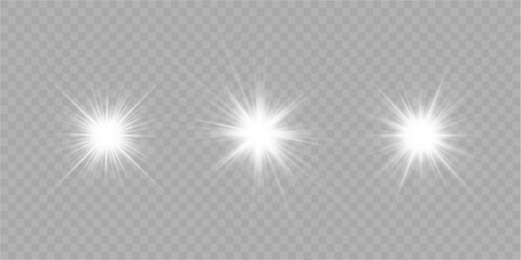Burst flare glow light white star bright transparent effect ray radiance shine shiny sparkle illumination overlay graphic vector