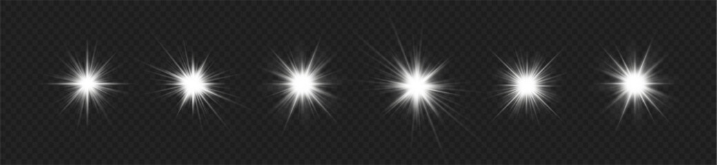 Ray radiance flare glow light white star burst bright transparent effect shine shiny sparkle illumination overlay vector