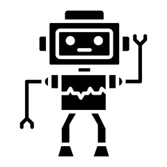 Fototapeta premium Augmenting Robot Icon