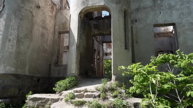 National Park Land of the Leopard. Abandoned castle of Yankovsky in the village of Vityaz on the Gamov Peninsula in Primorsky Krai.