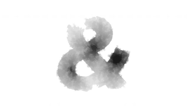 Ampersand appearing as if ink has bled onto paper


