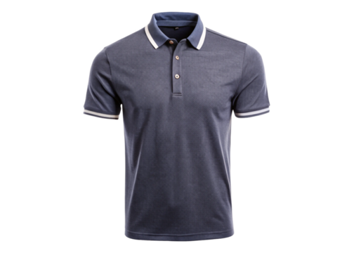 Slim-fit polo shirt isolated on white background