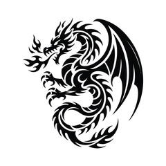 Obraz premium Bold Symmetrical Tribal Tattoo Design.