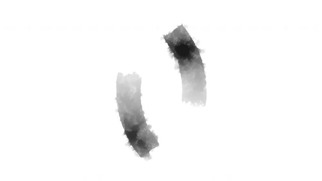 Parentheses appearing as if ink has bled onto paper

