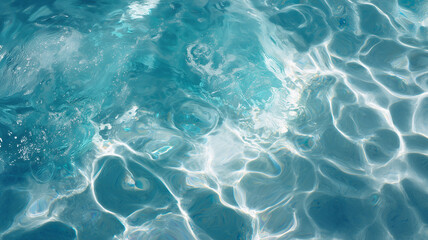 Obraz premium Top View of Oceanic Water Surface with Ripple Pattern and Sun Flares