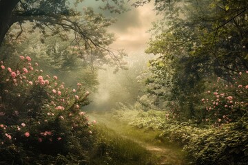 Obraz premium Birmingham landscape vegetation sunlight outdoors.