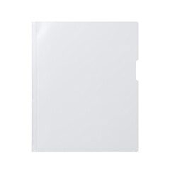 Translucent white plastic file folder