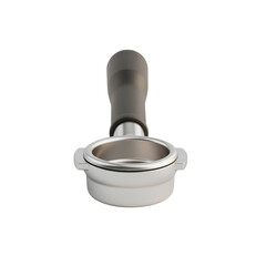 Espresso machine portafilter on transparent background