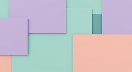 Fototapeta premium パステルカラーの幾何学模様