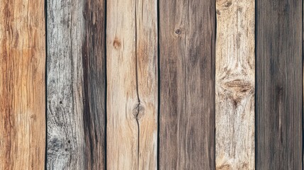 Obraz premium A close-up shot of weathered wooden planks, showcasing the natural grain and textures.