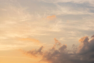 夏の空　夕暮れの時の空と雲88