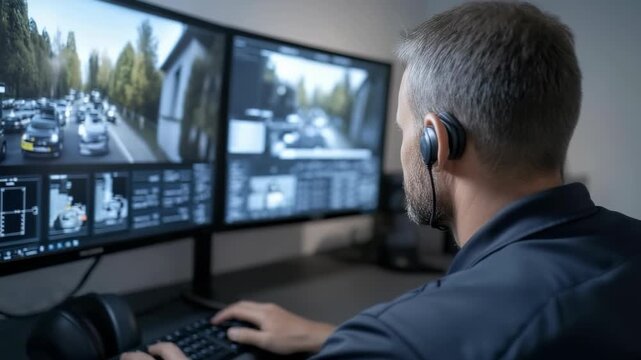 Emergency response: 911 operator focus, voice command, urgent reaction, dispatch coordination, headset signal, crisis alert, communication skill, calm tone, quick decision, support role, rescue link