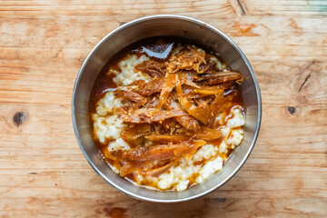 玄米粥　typical Japanese rice dish (porridge)