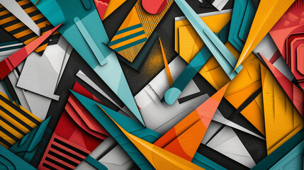 Dynamic diagonal lines with vibrant 3D effects, creating depth and motion, futuristic, cinematic lighting, ultra-detailed, high contrast, sharp focus