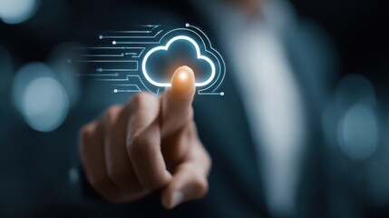 Fototapeta premium Privacy in cloud healthcare records ensures compliance with regulations and encryption, protecting sensitive patient data from breaches. 