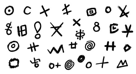 線描の奔流: 原始的記号の交響曲