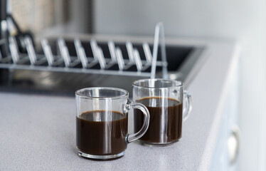 blue kitchen interior  home background