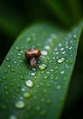 雨上がりのカタツムリ
