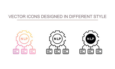 Natural Language Processing icon design with white background stock illustration