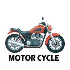 Fototapeta premium Motorcycle, Vector illustration of colorful scooters on a white background