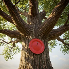 巨樹の赤盤時計