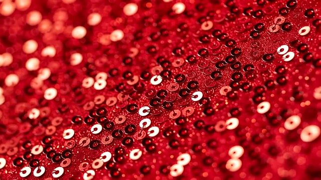 Glamorous red sequins background texture for festive celebrations and designs