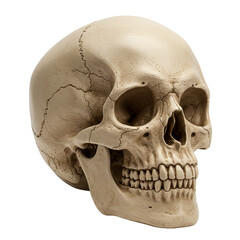 Obraz premium Human skull model in realistic detail on a white background 